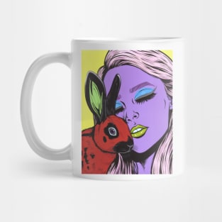 Girl With Rabbit Mug